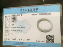 Load image into Gallery viewer, 54.8mm certified type A 100% Natural light green Jadeite Jade bangle  X16-5610