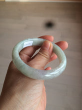 Load image into Gallery viewer, 54.5mm certified Type A 100% Natural green/purple/white  jadeite jade bangle S50-7163