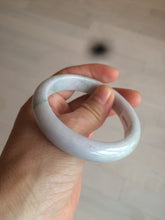 Load image into Gallery viewer, 55.5mm Certified Type A 100% Natural light green/white Jadeite Jade bangle AM58-4204