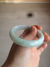 Load image into Gallery viewer, 54.5mm certified Type A 100% Natural green/purple/white  jadeite jade bangle S50-7163