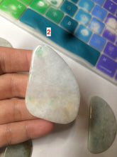 Load image into Gallery viewer, 100% Natural icy watery light green/white Jadeite gua sha (刮痧) Jadeite jade AF18 (Add on item! not sale individually)