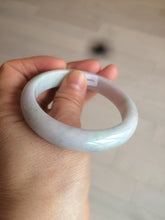Load image into Gallery viewer, 55.5mm Certified Type A 100% Natural light green/white Jadeite Jade bangle AM58-4204