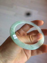 Load image into Gallery viewer, 53.7mm certificated Type A 100% Natural sunny green Jadeite Jade bangle A82-4958
