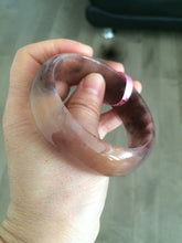 Load image into Gallery viewer, 56.8mm 100% natural red/purple/violet Quartzite (Shetaicui jade) bangle Y12