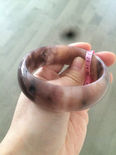 Load image into Gallery viewer, 56.8mm 100% natural red/purple/violet Quartzite (Shetaicui jade) bangle Y12