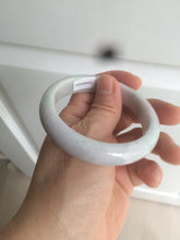 Load image into Gallery viewer, 55.5mm Certified Type A 100% Natural light green/white Jadeite Jade bangle AM58-4204