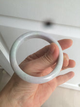Load image into Gallery viewer, 55.5mm Certified Type A 100% Natural light green/white Jadeite Jade bangle AM58-4204