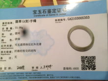 Load image into Gallery viewer, 50.5mm Certified Type A 100% Natural icy gary/green/brown oval Jadeite Jade bangle Z57-5353