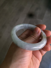 Load image into Gallery viewer, 50.5mm Certified type A 100% Natural light green/purple Jadeite Jade bangle D51-3534