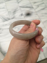 Load image into Gallery viewer, 50.5mm Certified Type A 100% Natural icy gary/green/brown oval Jadeite Jade bangle Z57-5353