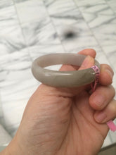 Load image into Gallery viewer, 50.5mm Certified Type A 100% Natural icy gary/green/brown oval Jadeite Jade bangle Z57-5353