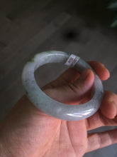 Load image into Gallery viewer, 50.5mm Certified type A 100% Natural light green/purple Jadeite Jade bangle D51-3534