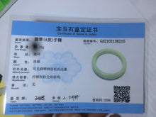 Load image into Gallery viewer, 57.2mm certified Type A 100% Natural light green/white Jadeite Jade bangle AB21-6215