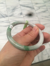 Load image into Gallery viewer, 55.8mm 100% natural type A certified sunny green/gray/brown round cut jadeite jade bangle U52-1130