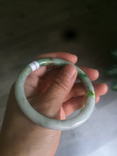 Load image into Gallery viewer, 55.8mm 100% natural type A certified sunny green/gray/brown round cut jadeite jade bangle U52-1130
