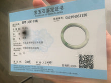 Load image into Gallery viewer, 55.8mm 100% natural type A certified sunny green/gray/brown round cut jadeite jade bangle U52-1130