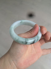 Load image into Gallery viewer, 53.5mm certified 100% natural Type A green/purple/white jadeite jade bangle AB90-1704