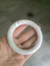 Load image into Gallery viewer, 53.8mm Certified type A 100% Natural light purple white chubby round cut Jadeite Jade bangle AS6-5121