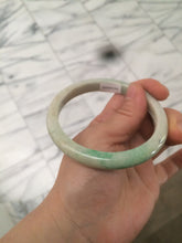 Load image into Gallery viewer, 59.5mm Certified Type A 100% Natural sunny green/yellow Jadeite Jade bangle D53-2599