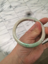 Load image into Gallery viewer, 59.5mm Certified Type A 100% Natural sunny green/yellow Jadeite Jade bangle D53-2599
