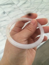 Load image into Gallery viewer, 56.4mm Certified Type A 100% Natural light purple/white/yellow round cut Jadeite Jade bangle F73-5254