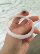 Load image into Gallery viewer, 56.4mm Certified Type A 100% Natural light purple/white/yellow round cut Jadeite Jade bangle F73-5254