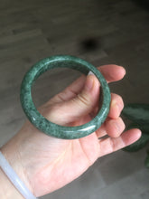 Load image into Gallery viewer, 56.5mm Certified Type A 100% Natural spinach green Jadeite Jade bangle M44-0710