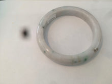 Load image into Gallery viewer, 61mm certified type A 100% Natural sunny green/white Jadeite Jade bangle AQ23-9961