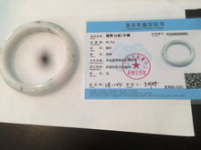 Load image into Gallery viewer, 61mm certified type A 100% Natural sunny green/white Jadeite Jade bangle AQ23-9961