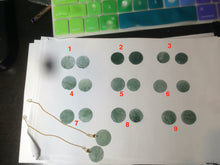 Load image into Gallery viewer, 100% Natural icy watery blue/green/gray plate (蝉翼) dangling Guatemala jadeite Jade earring S46