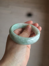 Load image into Gallery viewer, 56.3mm certified 100% natural Type A light green/white jadeite jade bangle AB88-1153