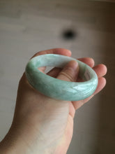 Load image into Gallery viewer, 56.3mm certified 100% natural Type A light green/white jadeite jade bangle AB88-1153