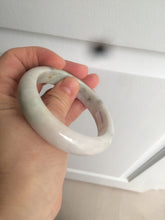 Load image into Gallery viewer, 56.3mm certified 100% natural Type A light green/white jadeite jade bangle AR65-7520