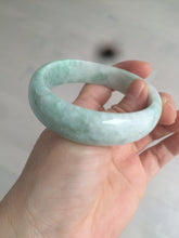 Load image into Gallery viewer, 56.3mm certified 100% natural Type A light green/white jadeite jade bangle AB88-1153