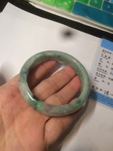 Load image into Gallery viewer, 52.8mm Certified Type A 100% Natural sunny green/purple/gray/black Jadeite Jade bangle C18-9769