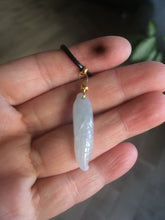 Load image into Gallery viewer, Type A 100% Natural light green/white Jadeite Jade corn Pendant AF43