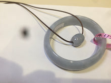 Load image into Gallery viewer, 51.5mm certificated Type A 100% Natural light green/blue/gray Jadeite Jade bangle AD17-5464