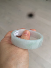 Load image into Gallery viewer, 52mm Certified Type A 100% Natural green/white square Jadeite Jade bangle AT55-8061