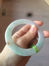 Load image into Gallery viewer, 55.5mm Certified Type A 100% Natural sunny green/purple/red (福禄寿) thin Jadeite Jade bangle U67-1443