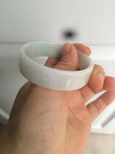 Load image into Gallery viewer, 52mm Certified Type A 100% Natural green/white square Jadeite Jade bangle AT55-8061