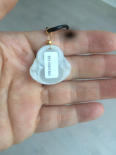 Load image into Gallery viewer, Certified 100% Natural white happy buddha jadeite Jade pendant necklace AF42-7363