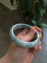 Load image into Gallery viewer, 56.5mm certificated Type A 100% Natural white/green/blue Jadeite Jade bangle Q86-1602