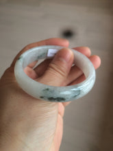 Load image into Gallery viewer, 50.8mm certified type A 100% Natural light green white oval Jadeite Jade bangle AB86-2856