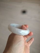 Load image into Gallery viewer, 50.8mm certified type A 100% Natural light green white oval Jadeite Jade bangle AB86-2856