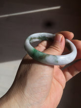 Load image into Gallery viewer, 50mm Certified Type A 100% Natural sunny green purple brown oval shape Jadeite Jade bangle AM12-4987