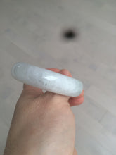 Load image into Gallery viewer, 50.8mm certified type A 100% Natural light green white oval Jadeite Jade bangle AB86-2856