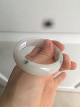 Load image into Gallery viewer, 50.8mm certified type A 100% Natural light green white oval Jadeite Jade bangle AB86-2856