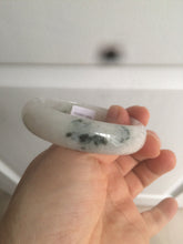 Load image into Gallery viewer, 50.8mm certified type A 100% Natural light green white oval Jadeite Jade bangle AB86-2856