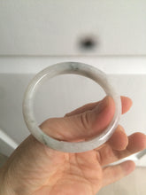 Load image into Gallery viewer, 50.8mm certified type A 100% Natural light green white oval Jadeite Jade bangle AB86-2856