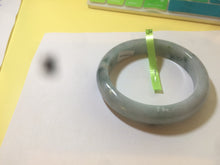 Load image into Gallery viewer, 57.7mm certified Type A 100% Natural green/gray/white Jadeite Jade bangle U51-1111